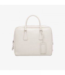 Prada VS0305 Leather Briefcase In White