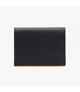Prada 1MV204 Leather Flap Wallet In Black