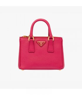 Prada BN2842 Leather Tote In Roese