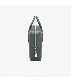 Prada VS0305 Leather Briefcase In Teal