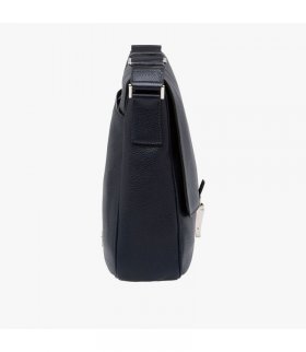 Prada 2VD093 Leather Messenger Bag In Navy Blue