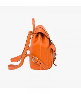 Prada B6677B Leather Backpack In Orange