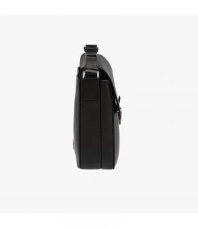 Prada V1036T Leather Messenger Bag In Black